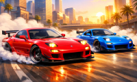 2 RX7 Drifters – Multiplayer Car Drift Racing Game